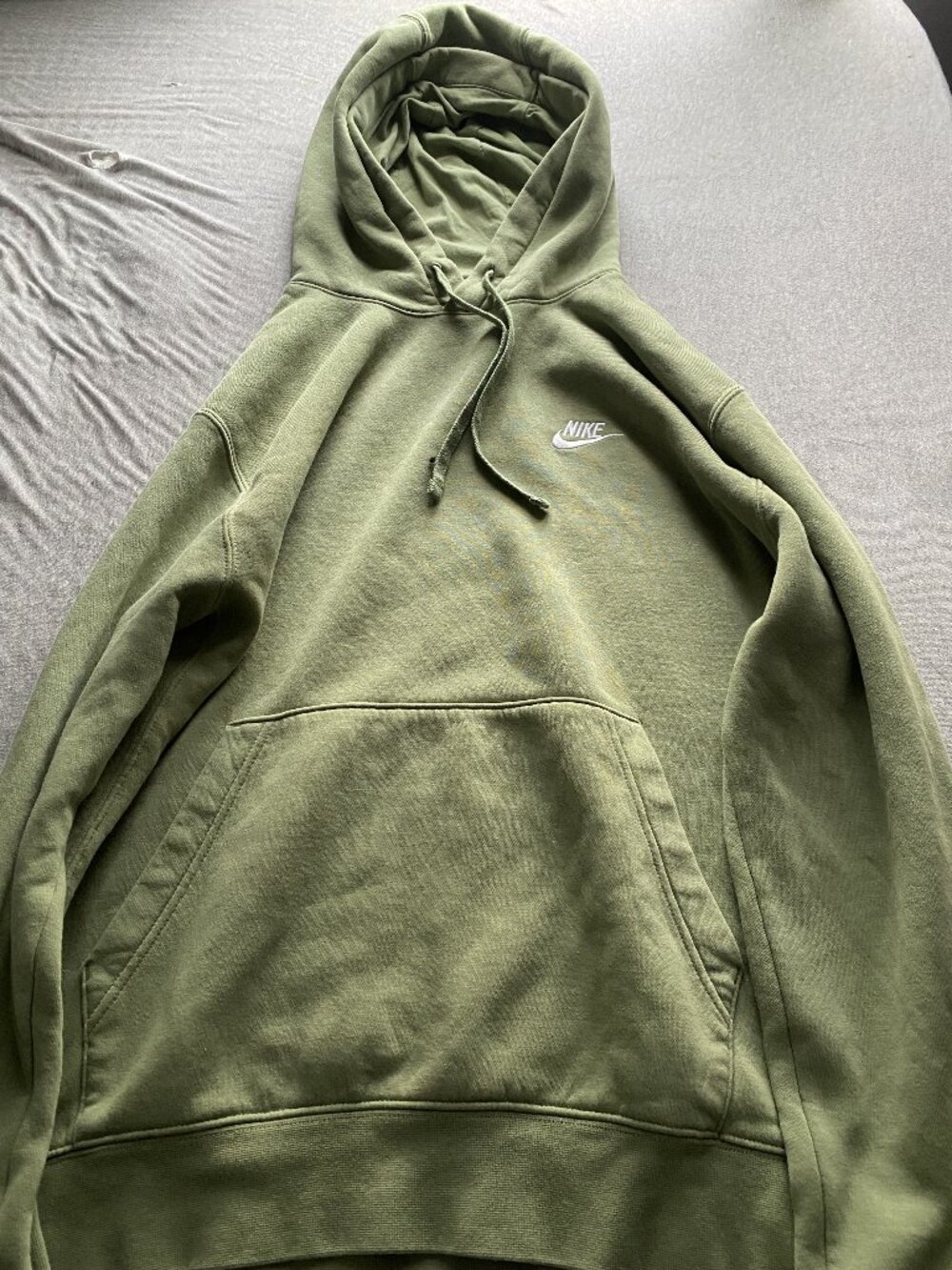 Nike Olive Green Fleece Pullover Hoodie 🟢